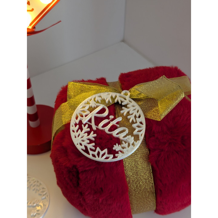 Bola de Natal com Nome Personalizável