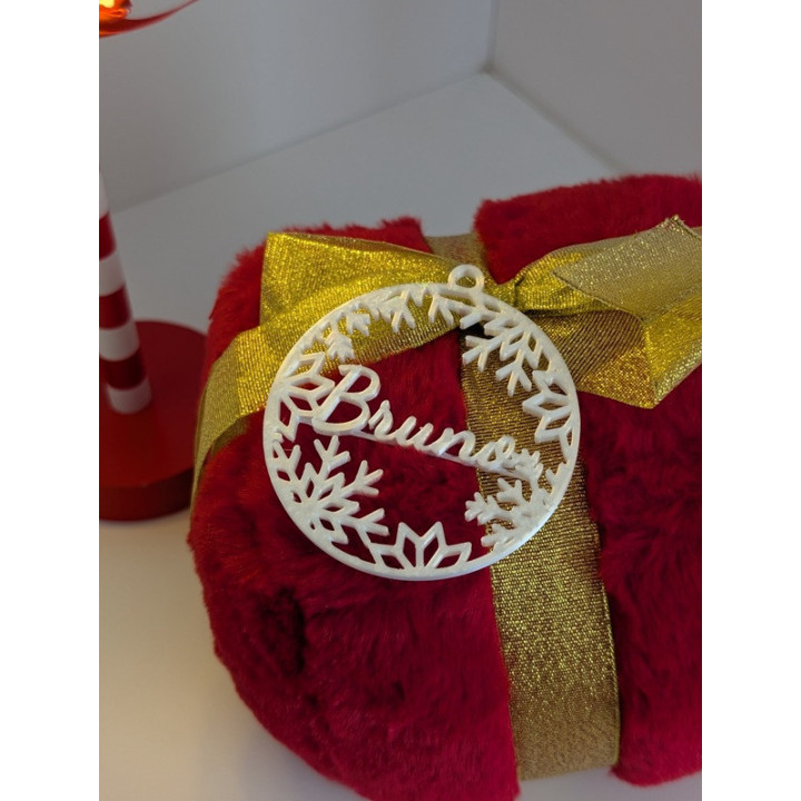 Bola de Natal com Nome Personalizável