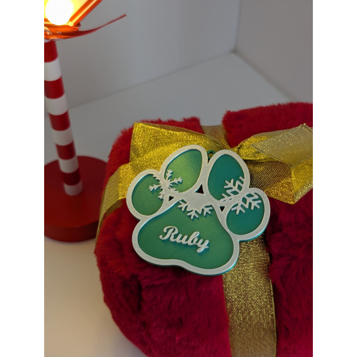 Bola de Natal para Animal de Estimação com Nome Personalizável