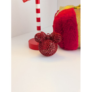 Bola de Natal Rendilhada Vermelha