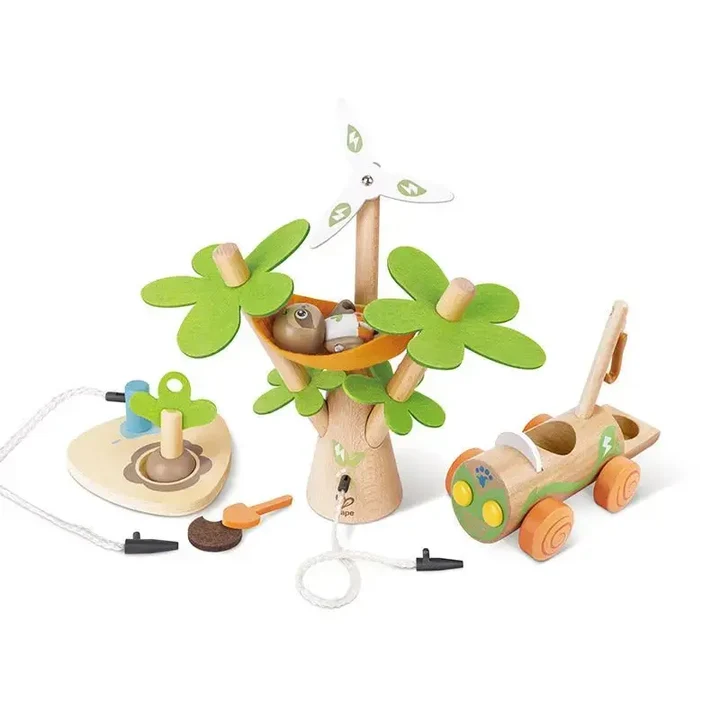HAPE - Carro Elétrico de Brincar com Kit de Plantação de Árvores