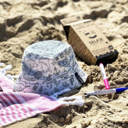 SELFIE CRAFT Co - Chapéu de praia para colorir Turtley