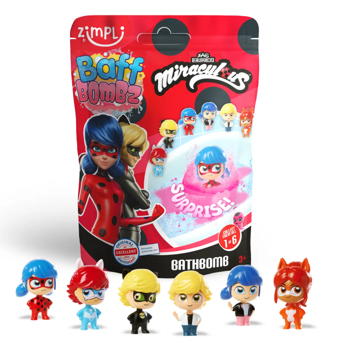 ZIMPLI KIDS - Miraculous Baff Bombz com Surpresa