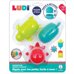 LUDI - Brinquedos Marinhos de Silicone para Banho