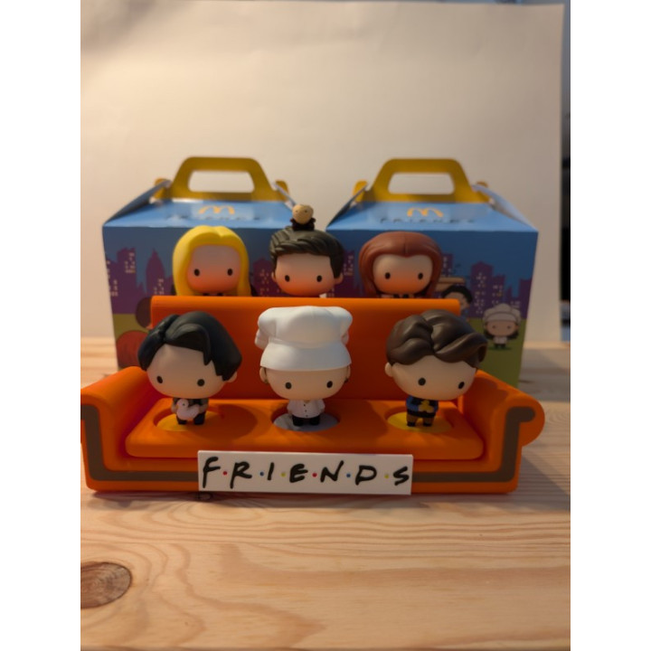 Sofá Laranja para Figuras de FRIENDS