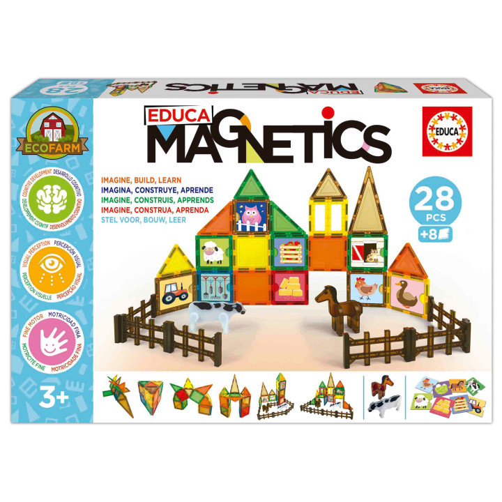 PRÉ-VENDA - EDUCA MAGNETICS ECO FARM 28pcs